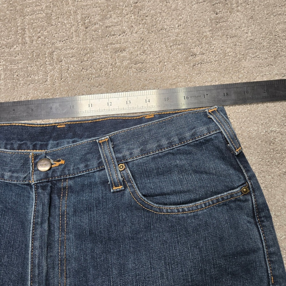 Carhartt Mens Relaxed Fit Straight Leg Blue Denim Jeans 101483-868 36x32 - Picture 3 of 5